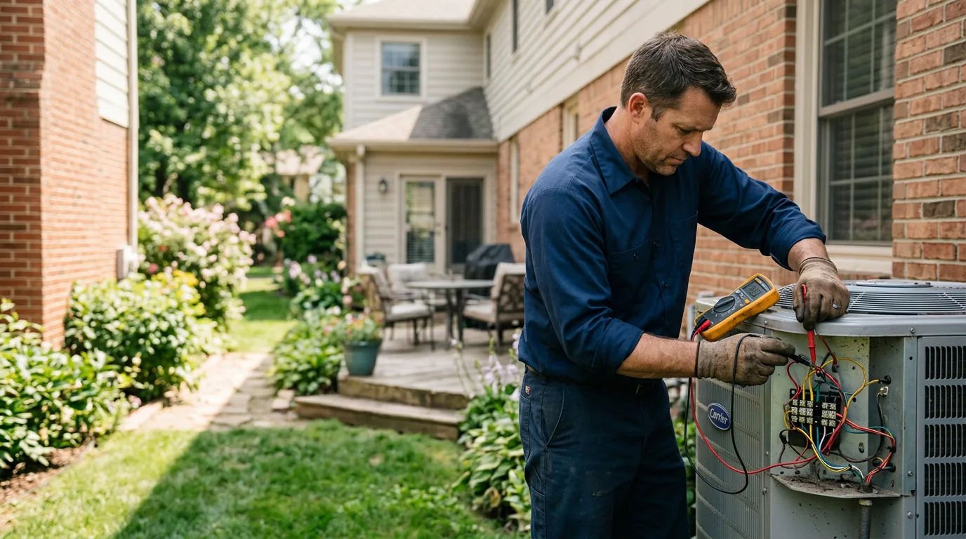 HVAC technician working near Rawson, OH